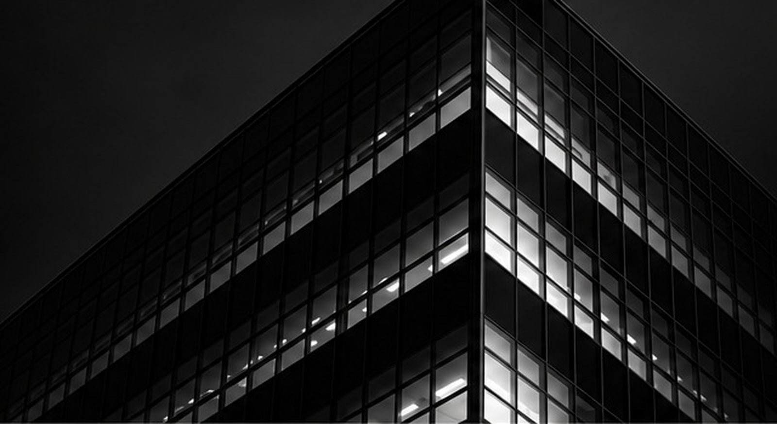 Abstract architectural glass facade